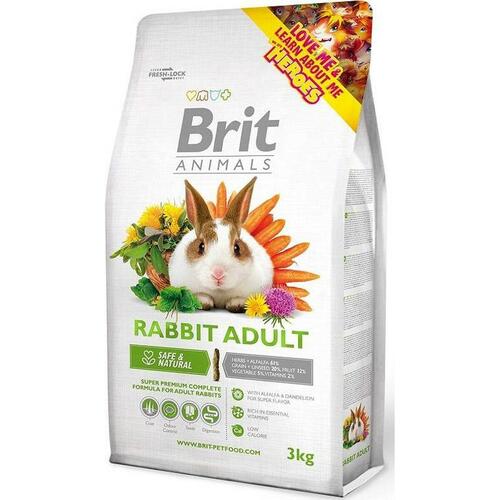 Kaninfoder Brit Animals Rabbit Adult Complete Kanin 3 Kg