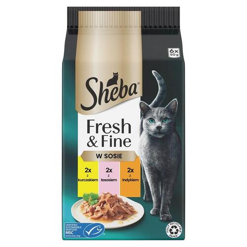Kattemad Sheba Fresh & Fine Meat Dishes in Sauce 6 x 50 g