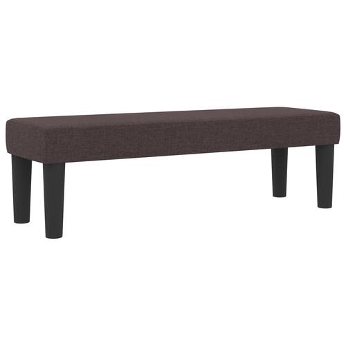 Box Spring Seng med Madras & Bænk Mørkebrun 120x190 cm Stof