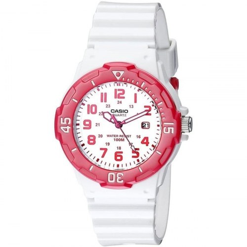 Casio dameur LADY DIVER - hvid armbåndsur Ø 34 mm