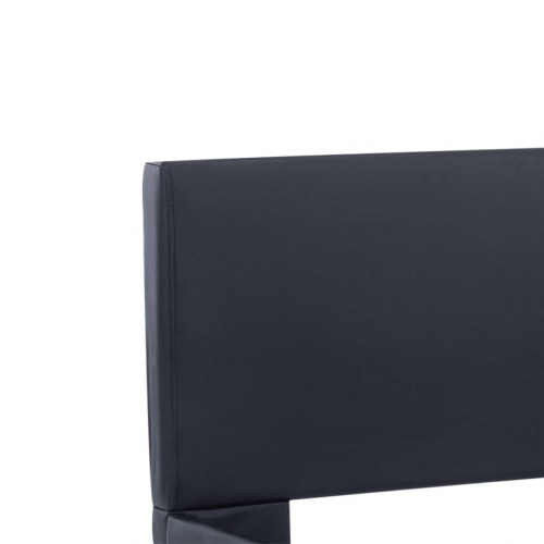 Sengestel med LED 90x200 cm kunstlæder sort