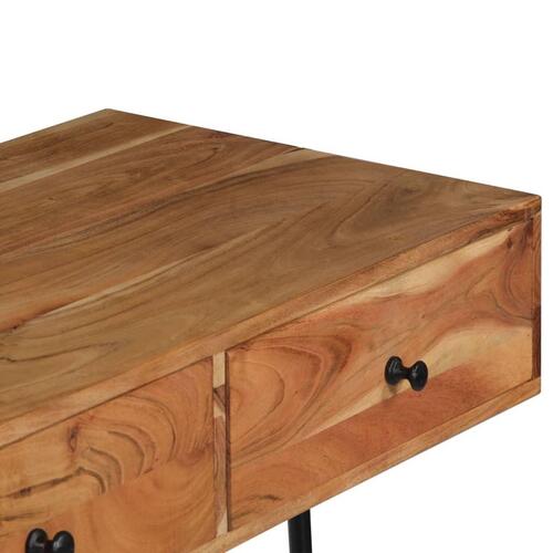 Vægmonteret skrivebord massivt akacietræ 90 x 40 x 170 cm