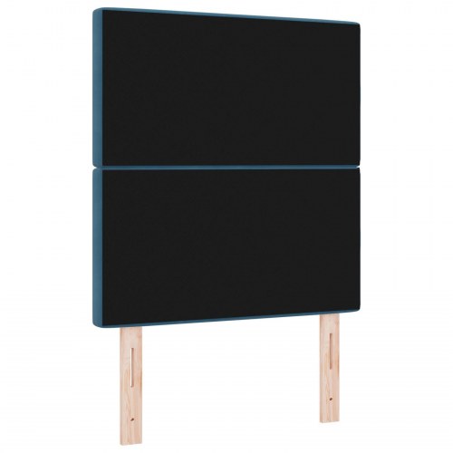 Sengegavl krystalknap tufted mørkeblå 80 cm fløjl, sengegavl krystalknap tufted mørkeblå 160 cm fløjl