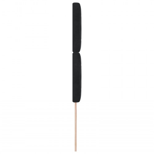 Sengegavl Krystal Knap Tuftet Sort 90 cm Fløjl, Sengegavl Krystal Knap Tuftet Sort 180 cm Fløjl