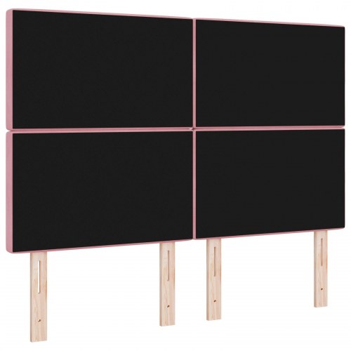 Sengegavl Krystal Knap Tuftet Pink 160 cm Fløjl