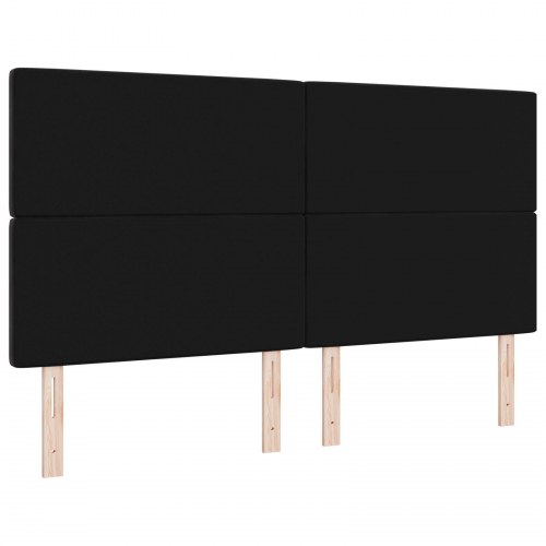 Senggavl krystalknap tuftet sort 180 cm fløjl