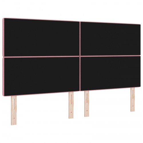 Sengegavl Krystalknap Tuftet Pink 180 cm Fløjl