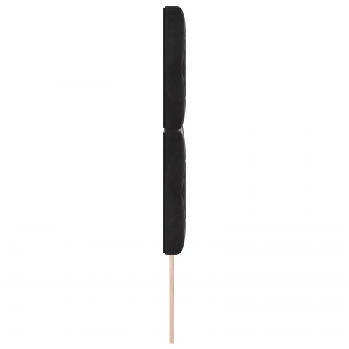 Sengegavl Krystalknapper Pudret Sort 200 cm Fløjl