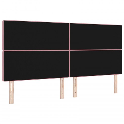 Sengegavl Krystalknap Tuftet Pink 200 cm Fløjl