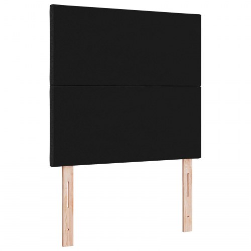 Sengegavl Diamantblok Design Sort 100 cm Stof, Sengegavl Diamantblok Design Sort 200 cm Stof