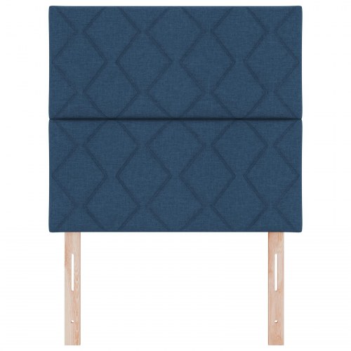 Sengegavl Diamantblok Design Blå 100 cm Stof, Sengegavl Diamantblok Design Blå 200 cm Stof