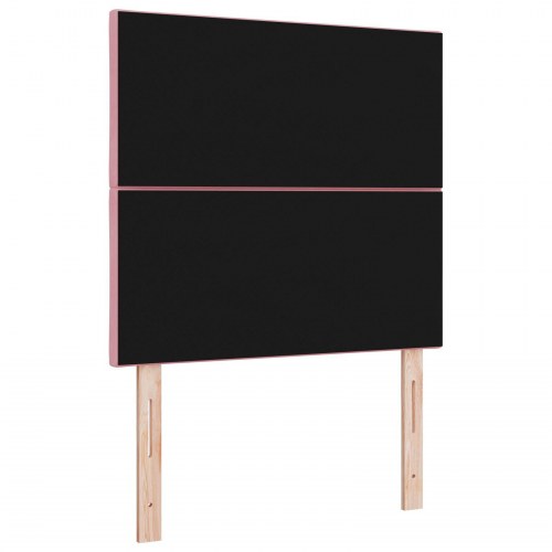Pink Fløjls Sengegavl med Diamantblok Design 100 cm, Pink Fløjls Sengegavl med Diamantblok Design 200 cm