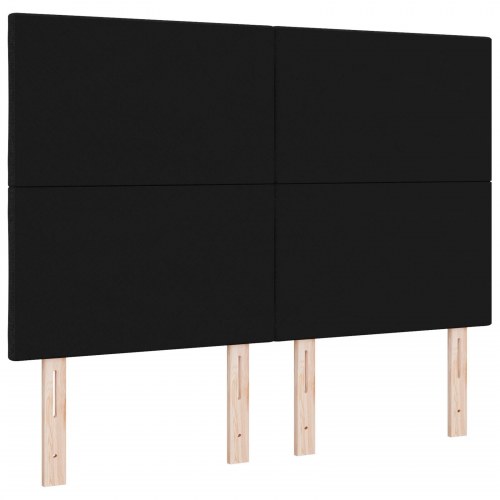 Sengegavl Diamantblok Design Sort 140 cm Stof