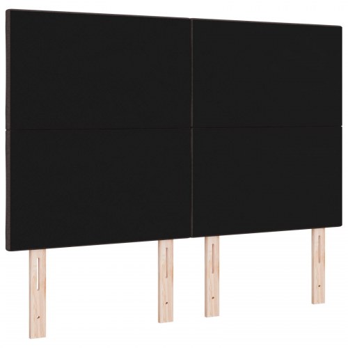 Sengegavl Diamantblok design Mørkebrun 140 cm Stof
