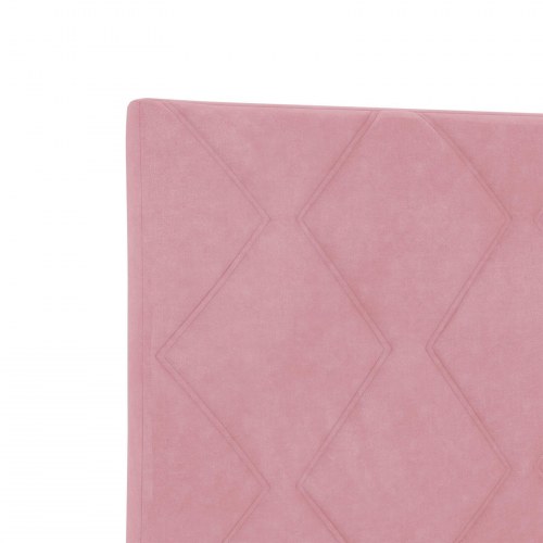 Sengegavl Diamantblok Design Pink 140 cm Fløjl
