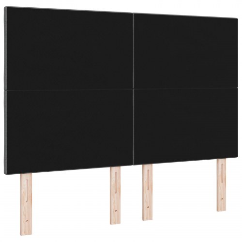 Sengegavl med diamantblokdesign mørkegrå 160 cm stof