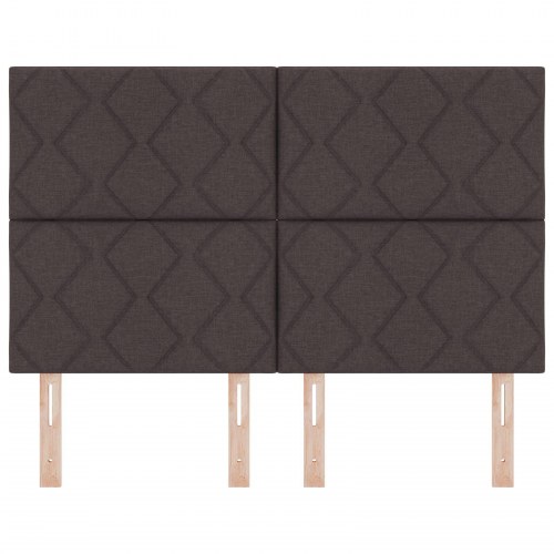 Sengegavl Diamantblok Mønster Mørkebrun 160 cm Stof