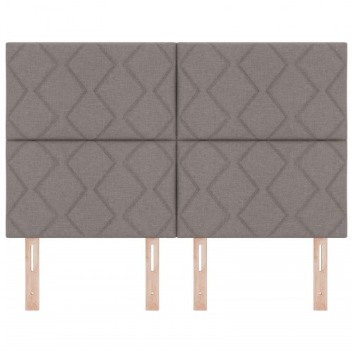 Sengegavl Geometrisk Design Gråbrun 160 cm Stof