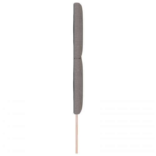 Sengegavl Geometrisk Design Gråbrun 160 cm Stof