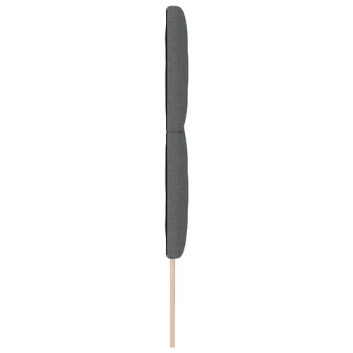Sengegavl Diamantblokdesign Mørk Grå 180 cm Stof