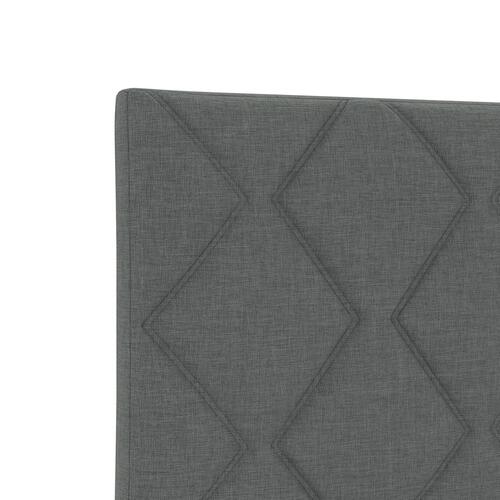 Sengegavl Diamantblokdesign Mørk Grå 180 cm Stof
