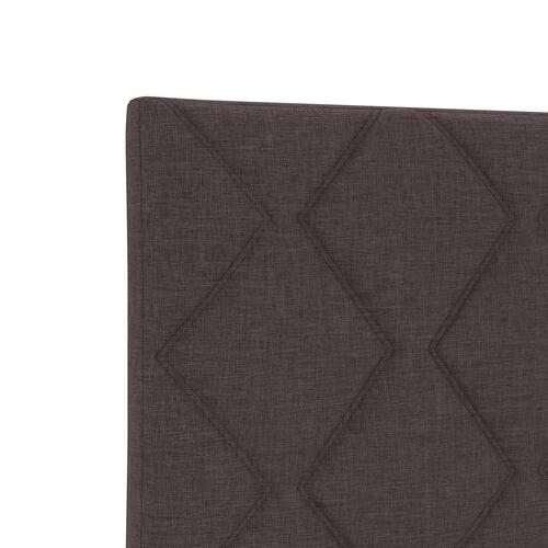 Sengegavl diamantblok design mørkebrun 180 cm stof