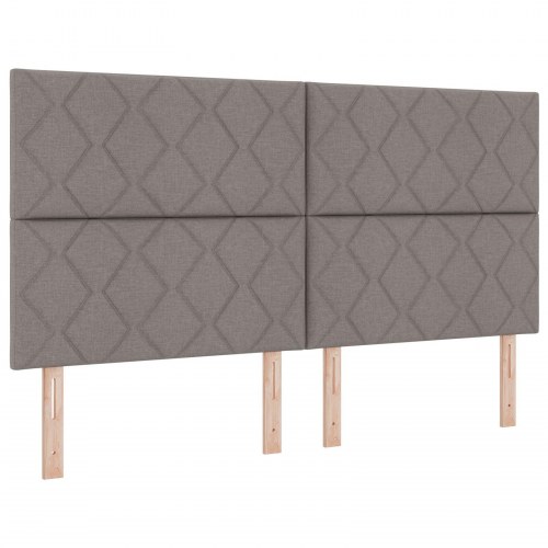 Sengegavl Geometriske Blokke Design Taupe 180 cm Stof