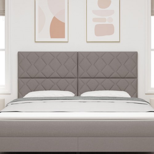 Sengegavl Geometriske Blokke Design Taupe 180 cm Stof