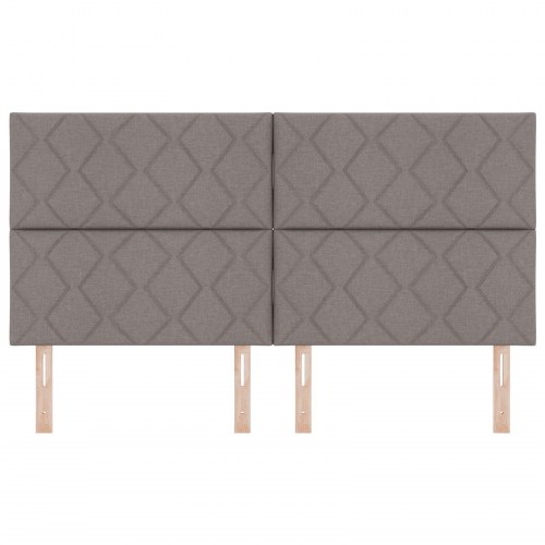 Sengegavl Geometriske Blokke Design Taupe 180 cm Stof