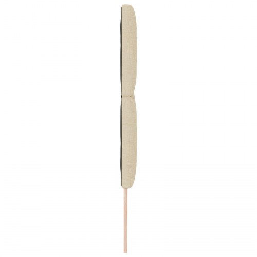 Sengegavl med diamantblokke design cremefarvet 180 cm stof