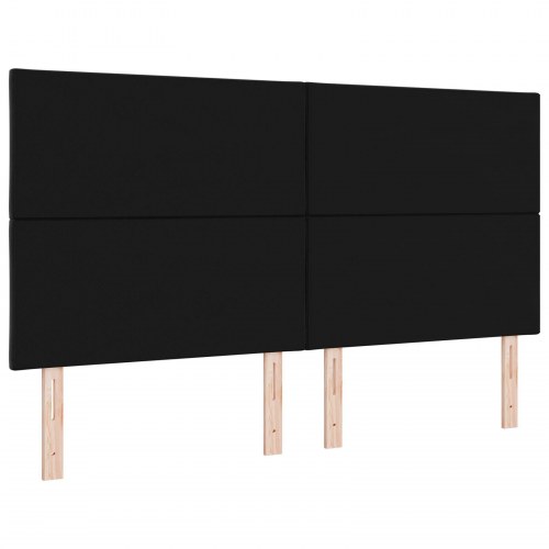 Sengegavl Diamantblokdesign Sort 180 cm Fløjl
