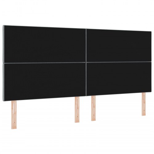 Sengegavl Diamantblok Design Lysegrå 200 cm Stof
