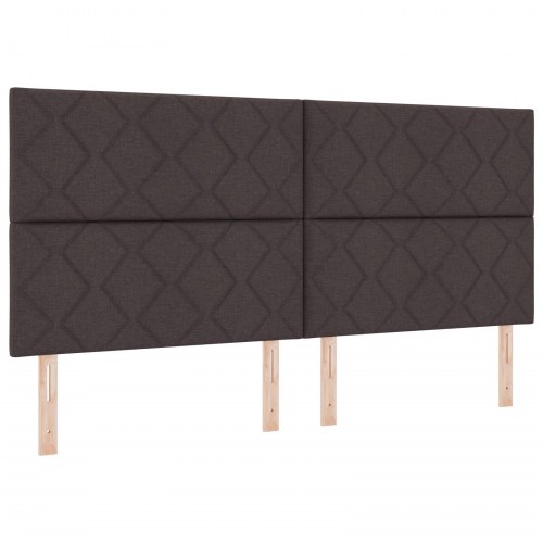 Sengegavl Diamantblok Mønster Mørkebrun 200 cm