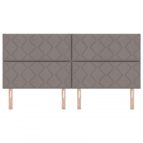 Sengegavl Diamantblok Design Gråbrun 200 cm Stof