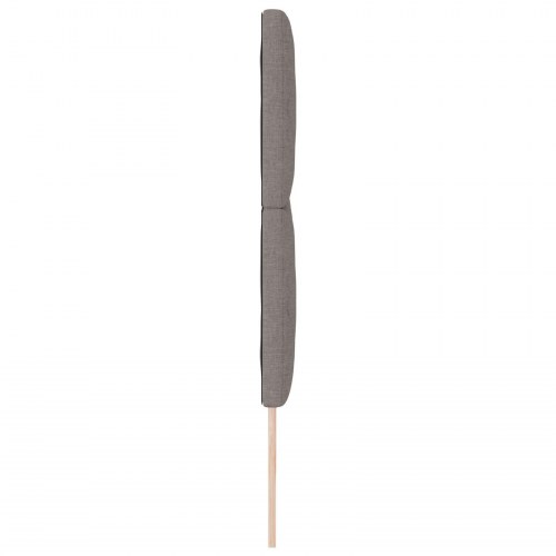 Sengegavl Diamantblok Design Gråbrun 200 cm Stof