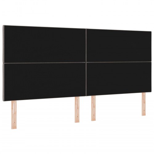 Sengegavl Diamantblok Design Gråbrun 200 cm Stof