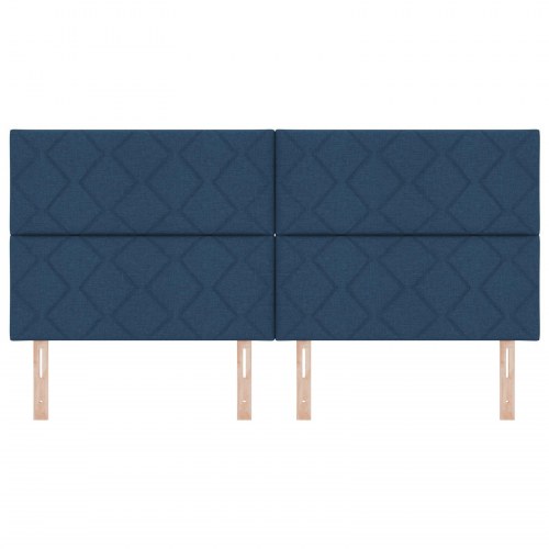 Sengegavl Diamant Blok Design Blå 200 cm Stof