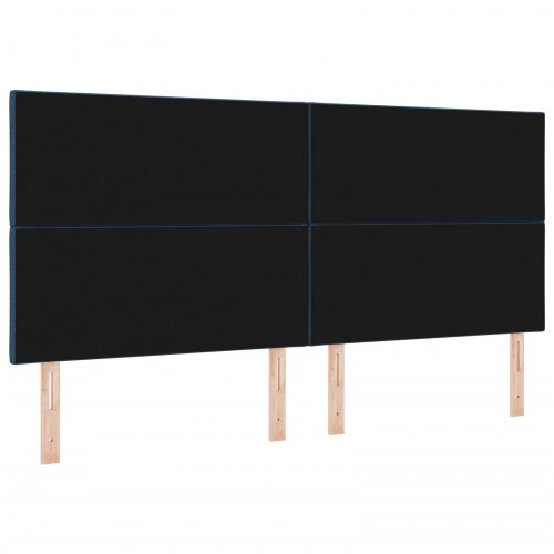 Sengegavl Diamant Blok Design Blå 200 cm Stof