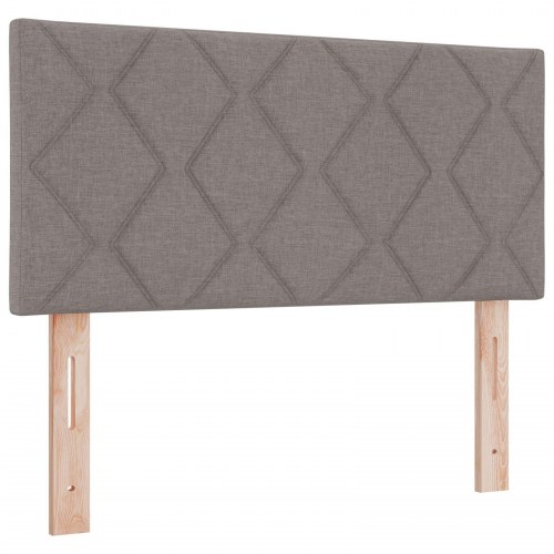 Box Spring seng med madras taupe 90x200 cm stof