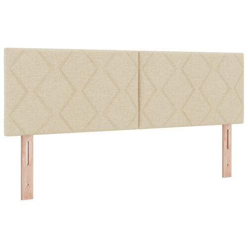 Box Spring Seng med Madras Creme 160x200 cm Stof