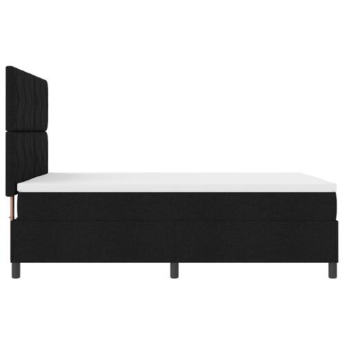 Box Spring Seng med Madras Sort 140x200 cm Stof