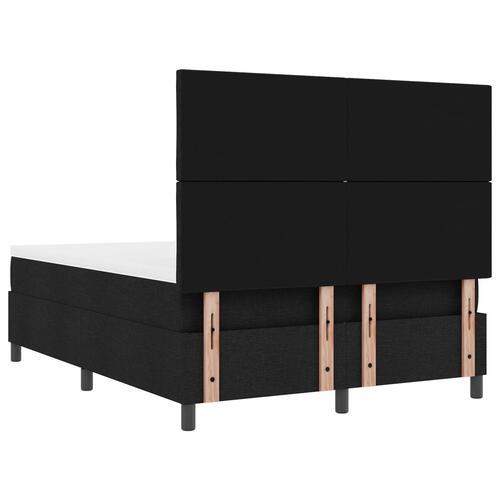 Box Spring Seng med Madras Sort 140x200 cm Stof