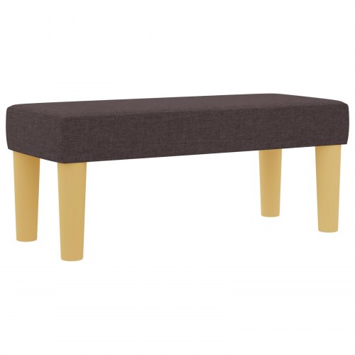 Box Spring Seng med madras & bænk Mørk Brun 80x200 cm Stof
