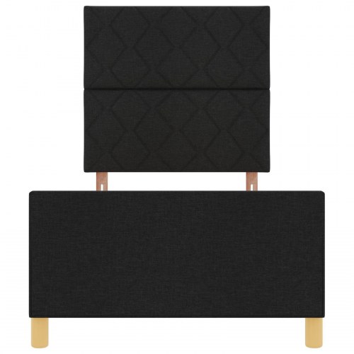 Sengestel Sort 90x190 cm Stof