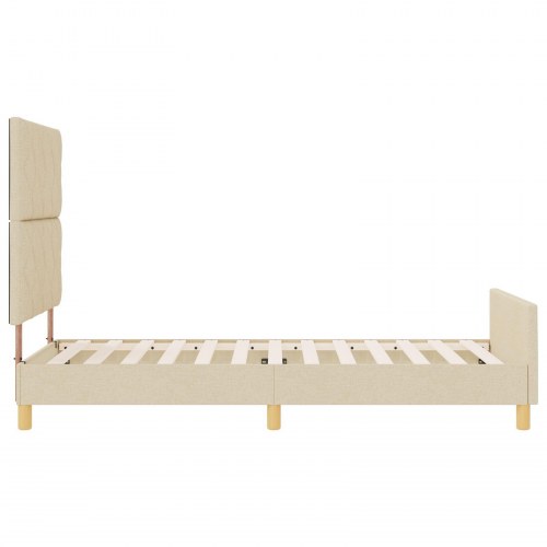Sengramme i cremefarve 90x190 cm i stof