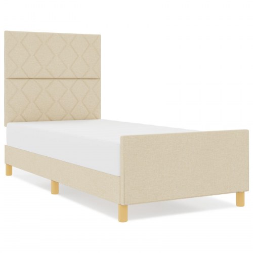 Sengebund Creme 90x200 cm Stof
