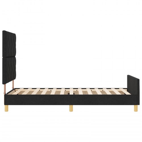 Seng Ramme Sort 100x200 cm Stof