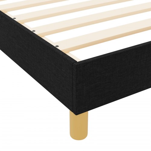 Seng Ramme Sort 100x200 cm Stof