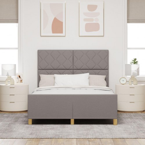 Sengestel Taupe 140x190 cm Stof