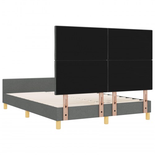 Seng 140x200 cm Mørkegrå Stof